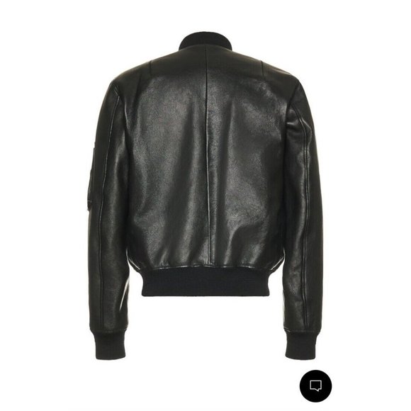 Saint Laurent Bomber Jacket Graine Black Leather - Picture 5 of 10